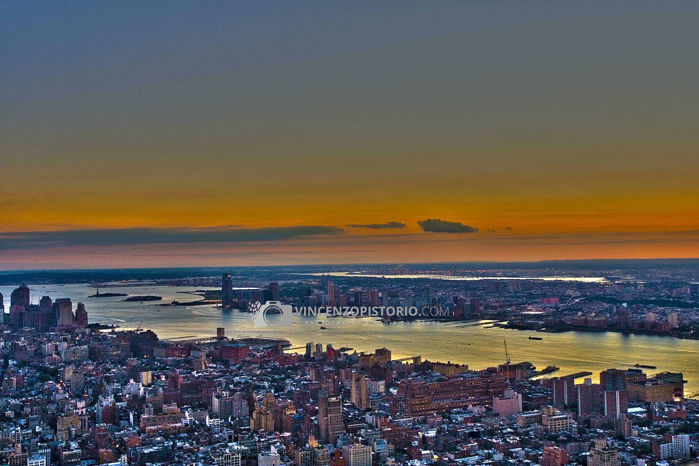 New Jersey and Hudson River on sunset – HDR