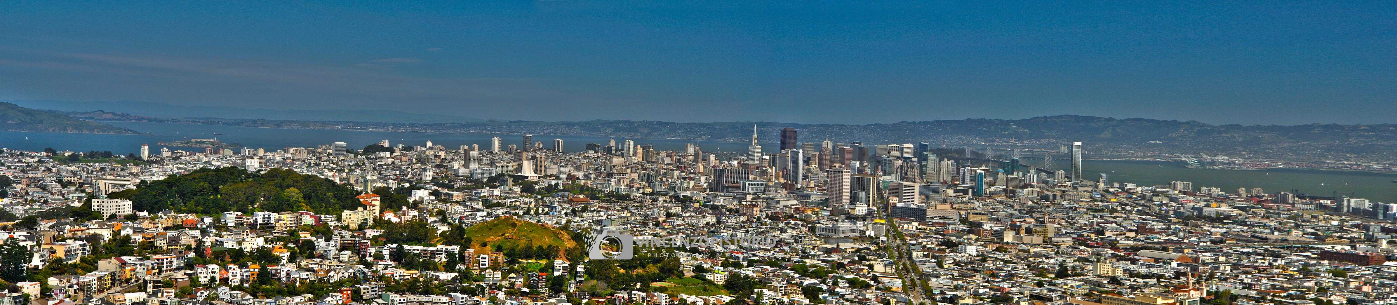 Panoramic view of Downtown SF and Market street – HDR