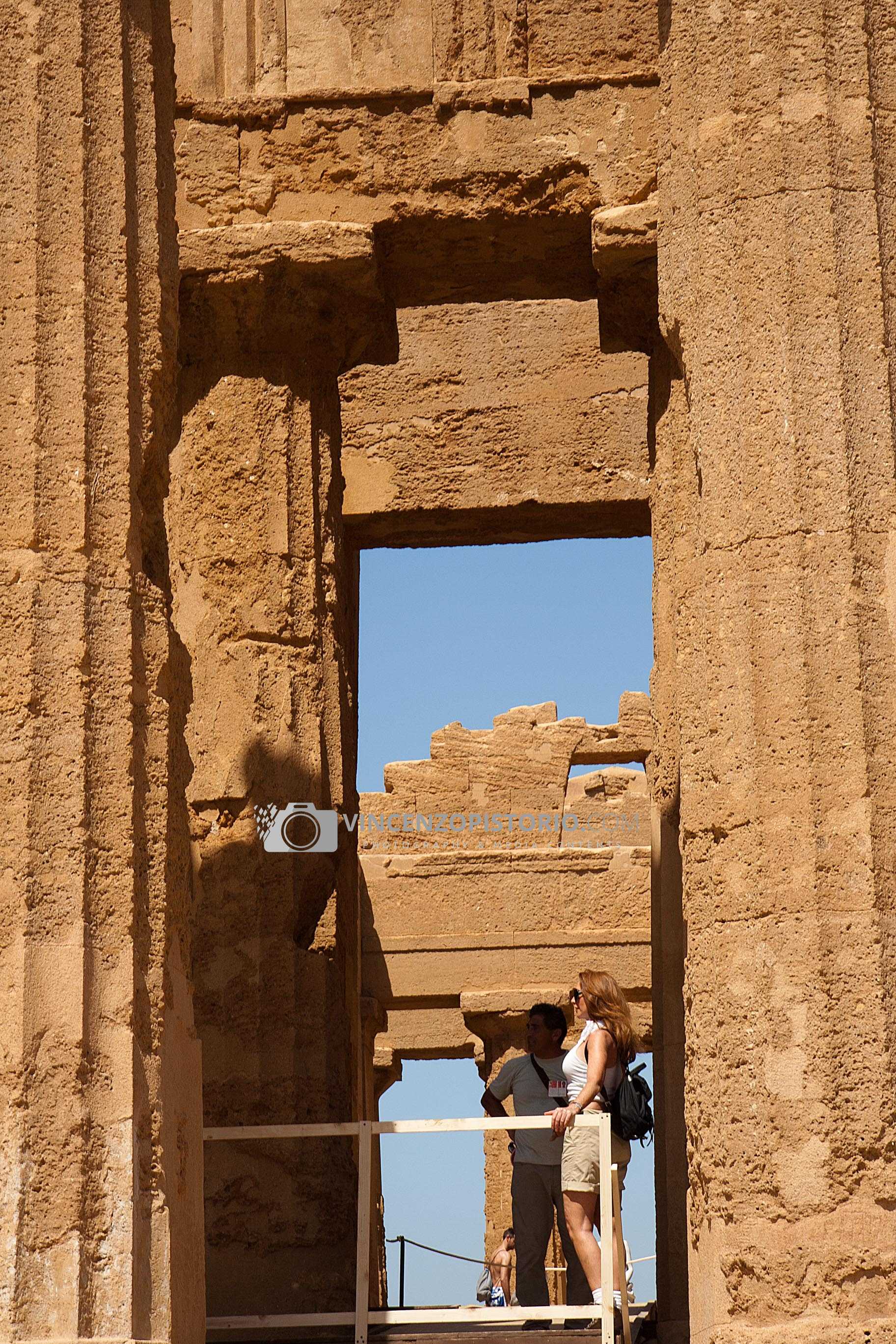 Tourists visiting the Temple