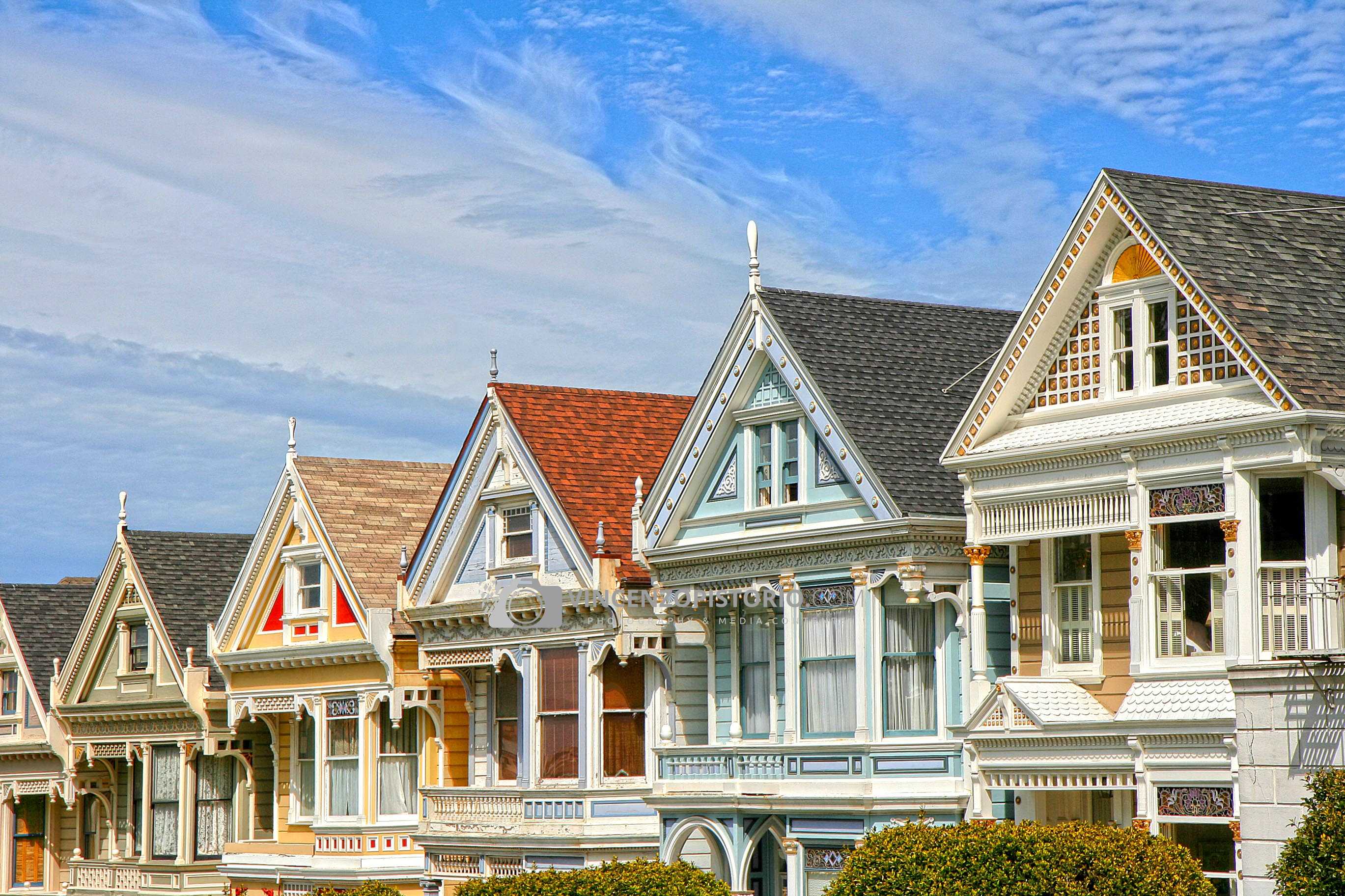 View of the Painted Ladies at Alamo Square